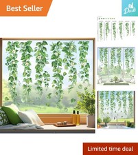 Charming Eucalyptus Leaves Window Clings - 20cm x 30cm, 9 Pieces for DIY Style