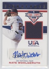 2017 USA Baseball Stars & Stripes and Signatures Jersey Nate Wohlgemuth Auto 8d2