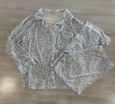 Eberjey Star Print Gisele Modal Long Sleeve Two Piece Pajama Set Size Medium
