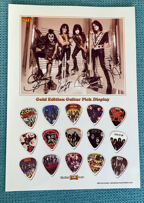 KISS - Gold Edition Guitar Pic Display - Limited Edition 18/50