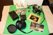 Canon AE-1 Film 35mm Camera w/ Lens  Canon 155A Flash, RMC Tokina 80-200mm