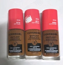 Lot Of 3 Covergirl Outlast 3 In 1 Foundation SPF 875 877 880 Discountinued 