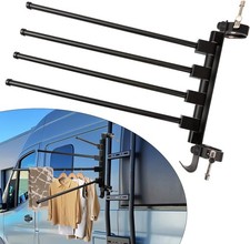 12''Clothes Drying Rack,180°Rotation,No Drilling Anti-Rust for Ladder,RV,Home..