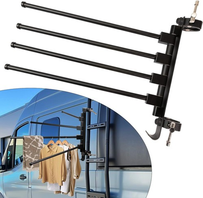 #ad 12#x27;#x27;Clothes Drying Rack180°RotationNo Drilling Anti Rust for LadderRVHome.. $29.59