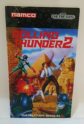 Rolling Thunder 2 Sega Genesis Instruction Manual ONLY - Authentic 