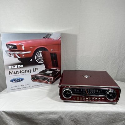 ION Mustang LP 4-in-1 Turntable Entertainment System - Red for