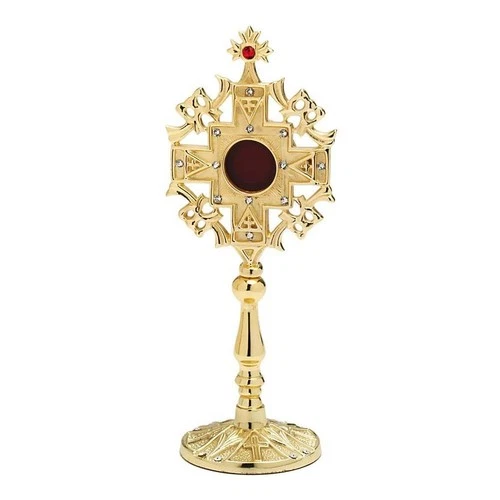 2680 Reliquary Reliquiar Monstrance Altar for CHURCH or Home Brass 24cm