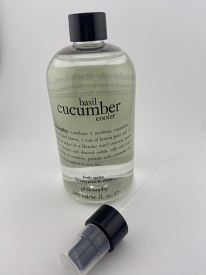 Philosophy BASIL CUCUMBER COOLER Body Spritz 16 Fl Oz New With Sprayer