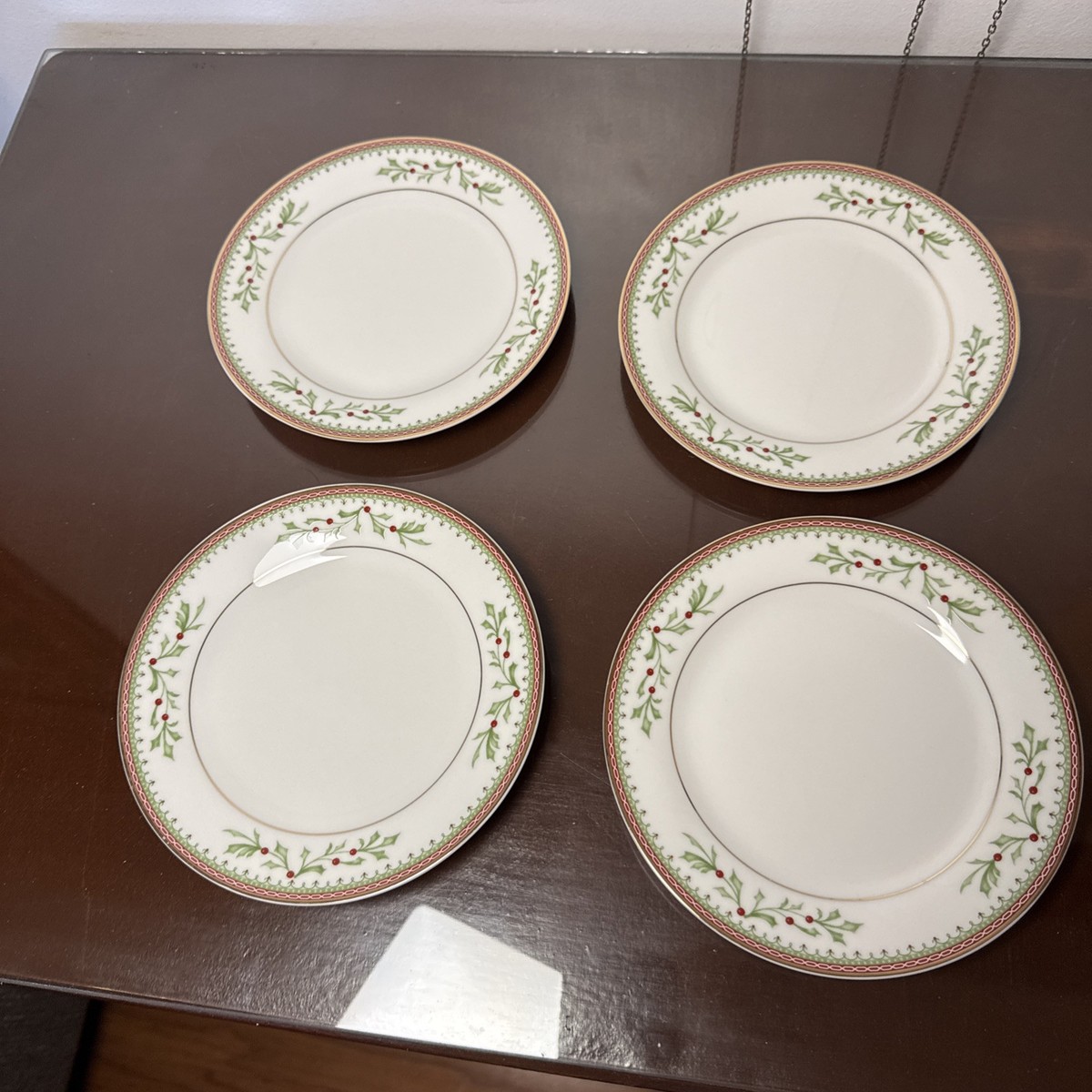 mikasa holiday traditions Set Of Bread Plates Brand New In Box! Retired