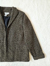 Coldwater Creek Women's Versatile Tweed Open Jacket Size Petite Large PL