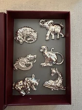 Arthur Court Designs Set Of 6 Safari Magnets With Box
