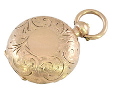 Superb Antique Gold Engraved Sovereign Case - Dennison 20 Year Guaranteed - Mint