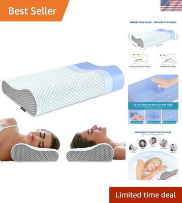 Luxury Ergonomic Sleep Pillow - Cooling Memory Foam for Neck and Head Support