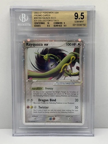 Pokemon Rayquaza ex Collector's Tin Black Star Holo Promo #039 BGS 9.5