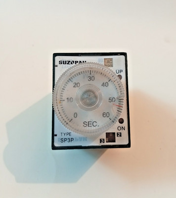 Suzopak SP3PA-B  Time Delay Relay Timer Relay 220VAC 0-60 Sec Genuine Relay