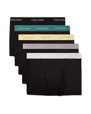 NWT. Calvin Klein. 5 Pack. 100% Cotton Classic Trunk. Black. MRSP. $69.50