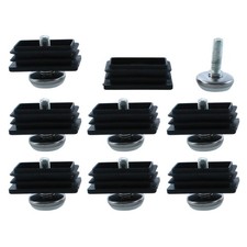 Adjustable Leveling Feet 25 x 50mm Rectangle Inserts Furniture Glide 8 Sets