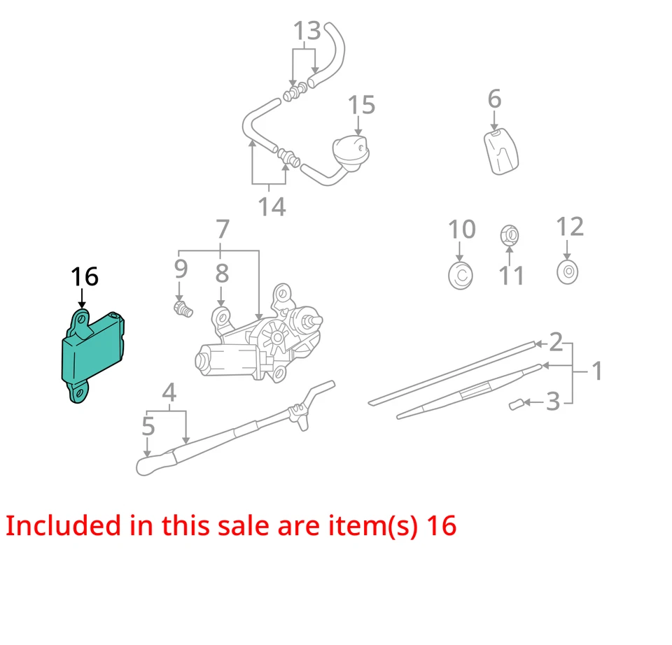 Unidad de control limpiaparabrisas trasero ECM chasis en puerta compatible con 01-06 SANTA FE 2263369 Foto 3 de 4