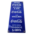 Vintage Coca Cola Porcelain Sign - Drink Soda Bottles Gas Pump Service Sign