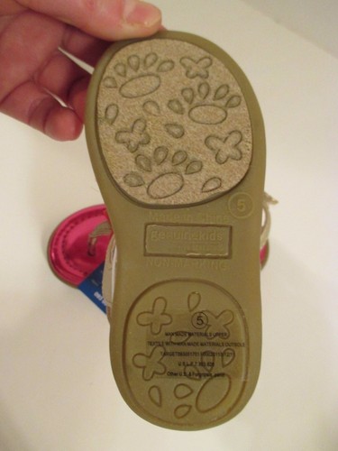 NWB Baby Toddler GENUINE KIDS OSHKOSH SZ 5 Pink Gold ALLIE Floral Gem Sandals - Picture 10 of 12