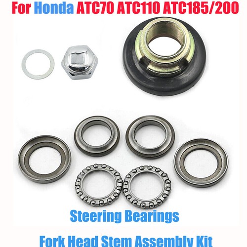 Steering Bearings Fork Head Stem Assembly Kit For Honda ATC70 ATC110 ATC185/200 - Picture 1 of 5