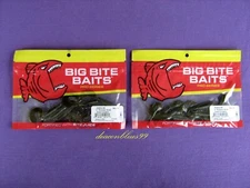 3 Packs - Big Bite Baits 3" Finesse Grub Pro Series - Color Green Pumpkin