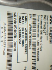 WESTERN DIGITAL PROTEGE WD400EB-00CPF0 40GB ATA IDE HARDDRIVE