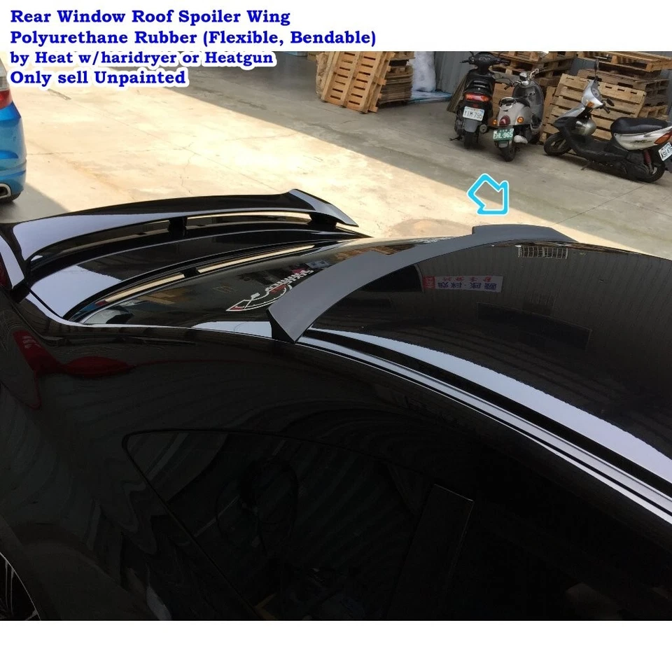 Stock 889H Rear Window Roof Spoiler Wing Fits 2006~2011 Honda Civic EX Si Coupe - Imagem 4 de 4
