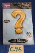 C96G ANAGRAM 36" GOLD FOIL QUESTION MARK PARTY BALLOON