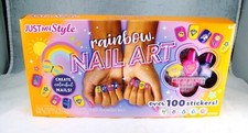 Just My Style RAINBOW Nail Art Sticker Kit For Girls NEW NIB