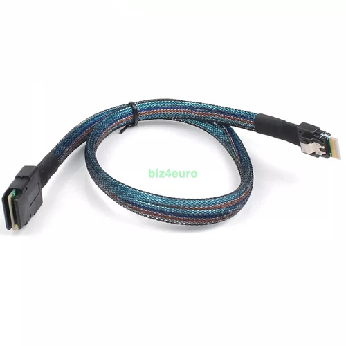 0.5m SAS 4.0 SFF-8654 4i 38pin to Mini SAS SFF-8087 Target Hard Disk Raid Cable