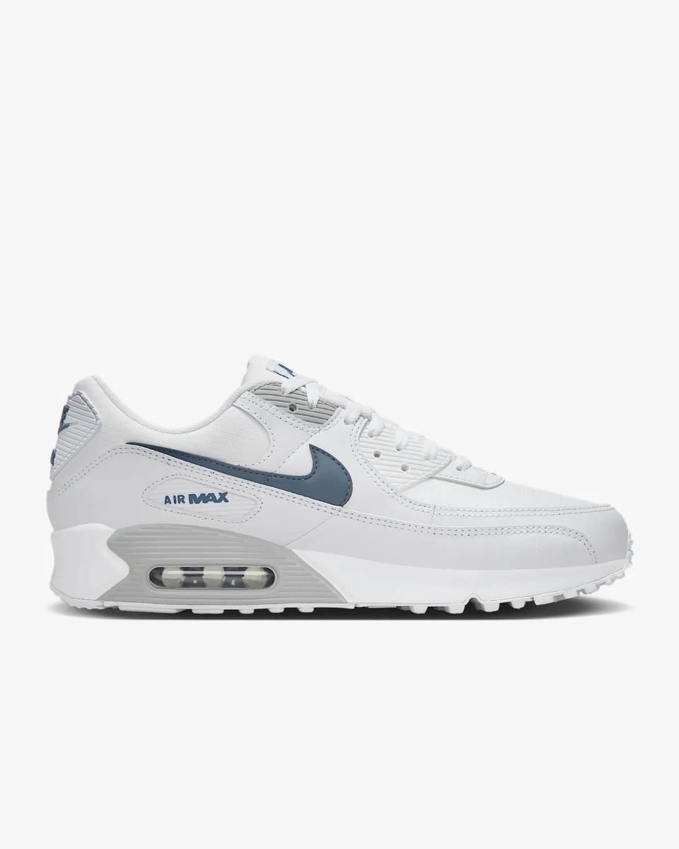 Nike Air Max 90 Men's Shoes White/Wolf Grey/Diffused Blue - Main Image
