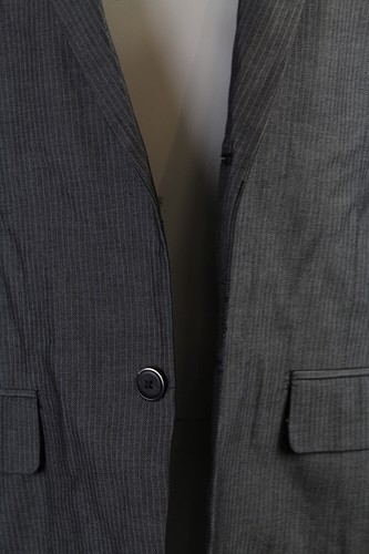 Kenneth Cole Reaction Grigio a Spina di Pesce extra-Slim-Fit Sport Giacca L - Foto 3 di 3