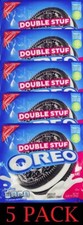5x NABISCO OREO DOUBLE STUF Vanilla Creme Chocolate Sandwich Cookie 14.03oz 5 PK