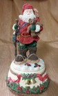 St Nicholas Square Porcelain Christmas Santa Wind-Up Musical Figurine - 1995 — photo 2