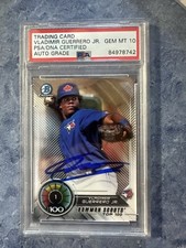 2018 Bowman Chrome scouts Top 100 Vladimir Guerrero Jr. signed auto PSA 10 #btp1