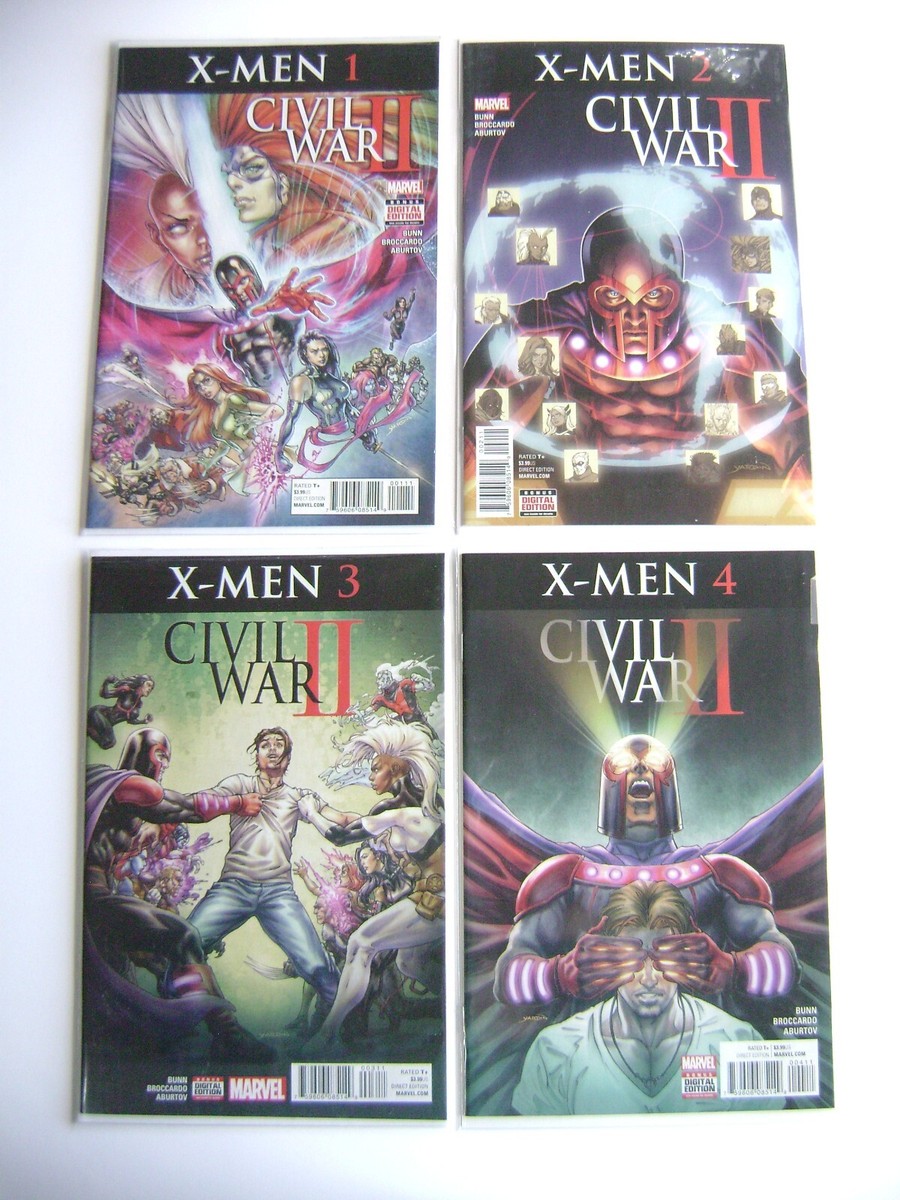 マーベル　シビル・ウォー 全巻　 クラコアX-MEN セット X-MEN CIVIL WAR 2 LOT OF 5 COMPLETE SET #1 2 3 4 MARVEL COMICS