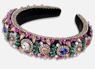Rhinestone Multi Jeweled Embellished Goddess Padded Wide  display picture 1