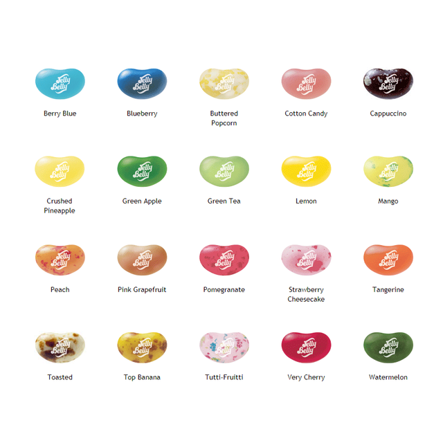 Jelly Belly Original Gourmet Jellybeans 44 Flavours 1.1kg Jellybean
