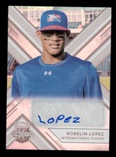 2018 ELITE EXTRA EDITION #189 ROBELIN LOPEZ AUTO INTERNATIONAL PLAYER