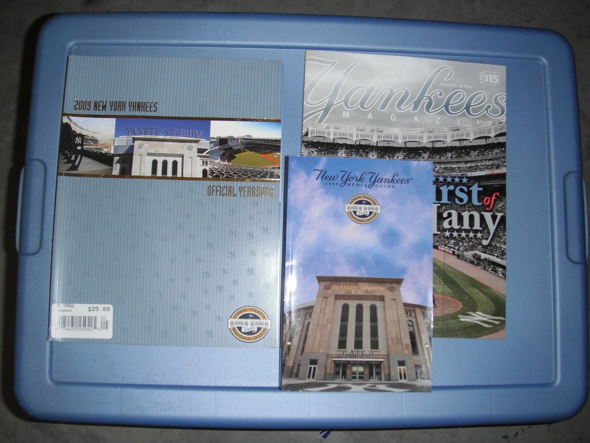 2009 YANKEES YEARBOOK,MEDIA GUIDE, PROGRAM INAUGURAL SEASON World