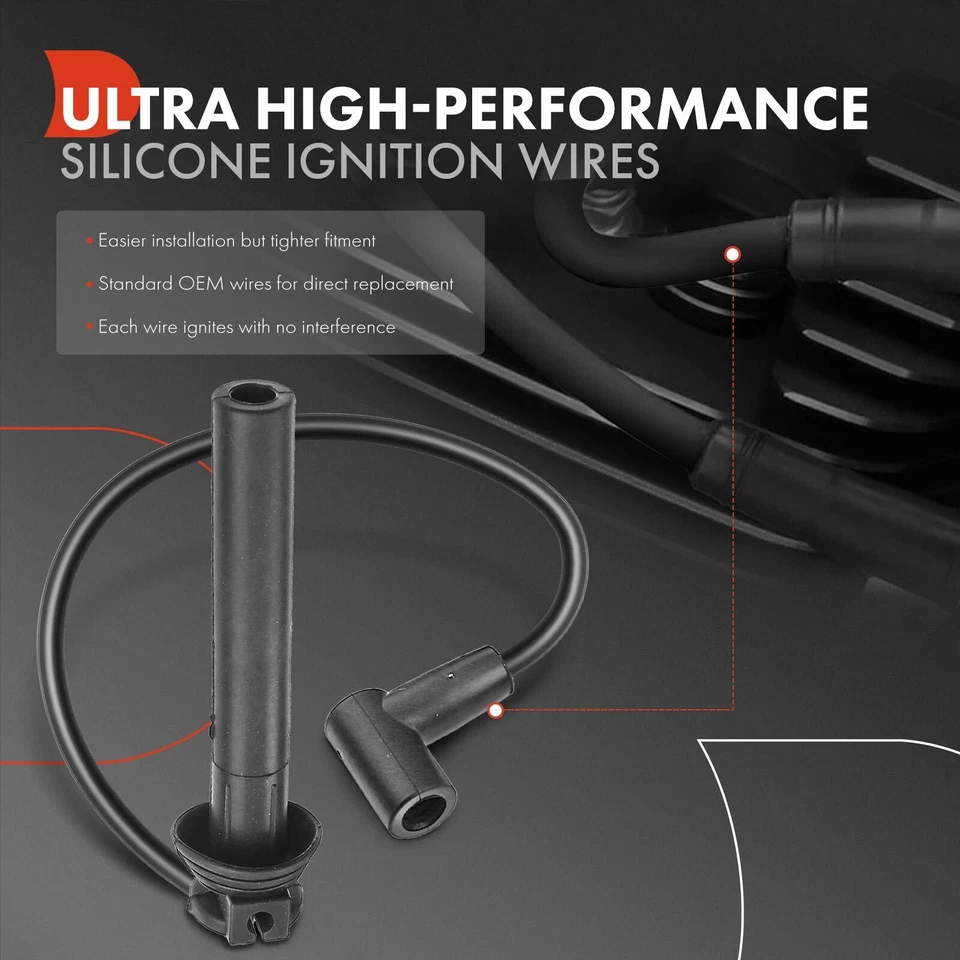 Juego de 4 cables de bujía para Chrysler Cirrus 2000 Dodge Neon Stratus Plymouth 2,0 L Foto 3 de 4