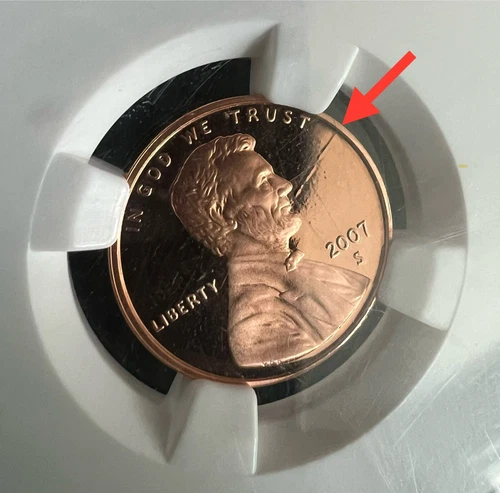 Error 2007-S Lincoln Memorial Proof Cent PF69 RD Ultra Cameo NGC