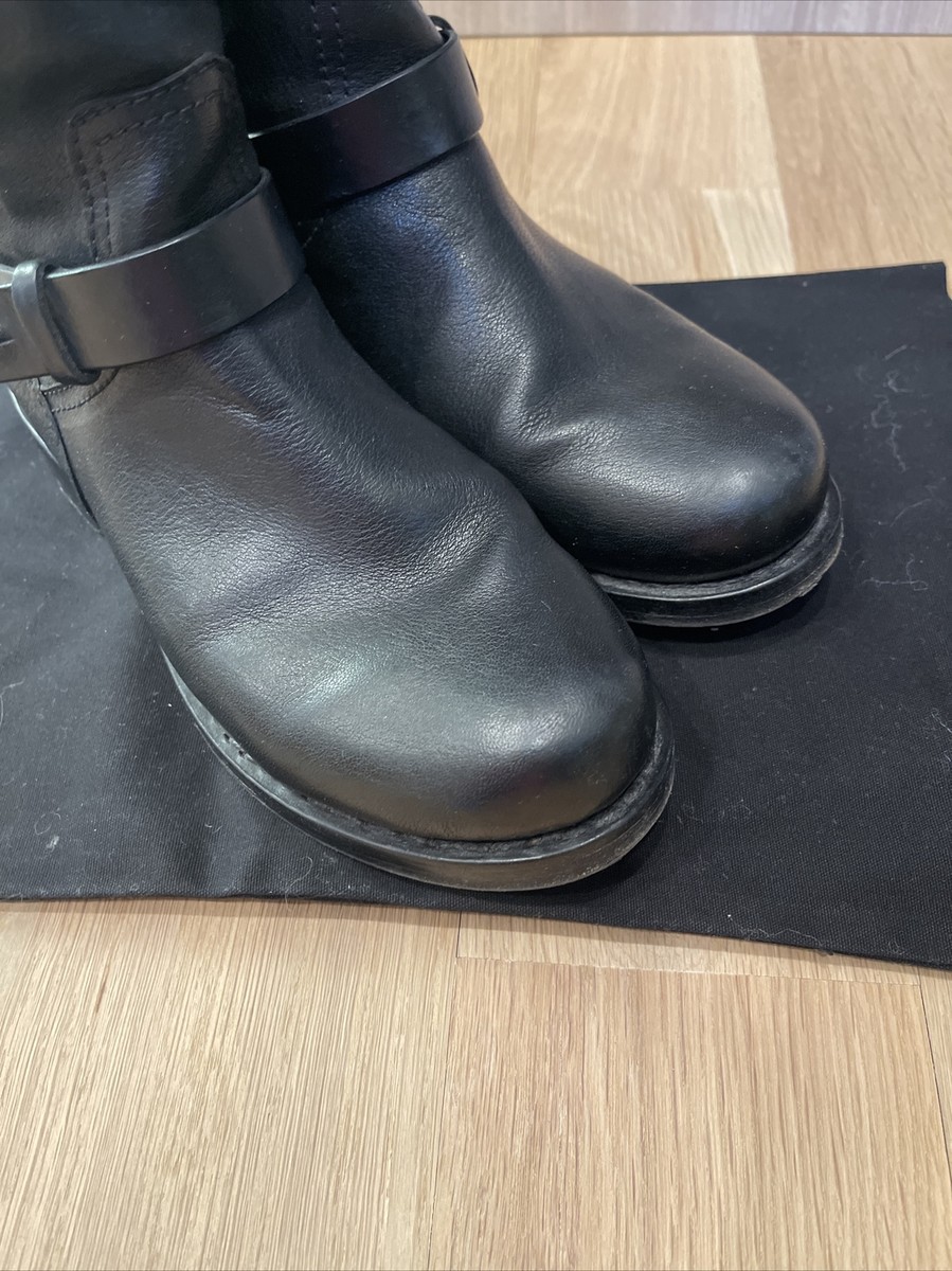 Rag & Bone Moto Boots Black Leather Size 36EU/ 6US | eBay