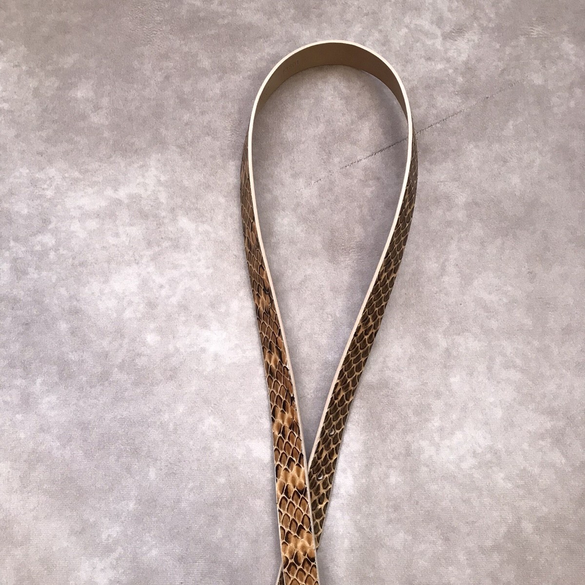 J. Crew Snakeskin Genuine Leather Belt Tan Brown Brass  display picture 1