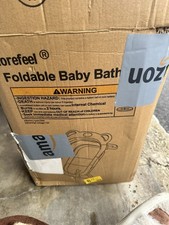 Foldable Baby Bath Tub Collapsible Infant Shower Bathtub with Support Cushion