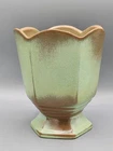 Vintage 6.5" FRANKOMA Plainsman Redware Pottery Pedistal PLANTER VASE