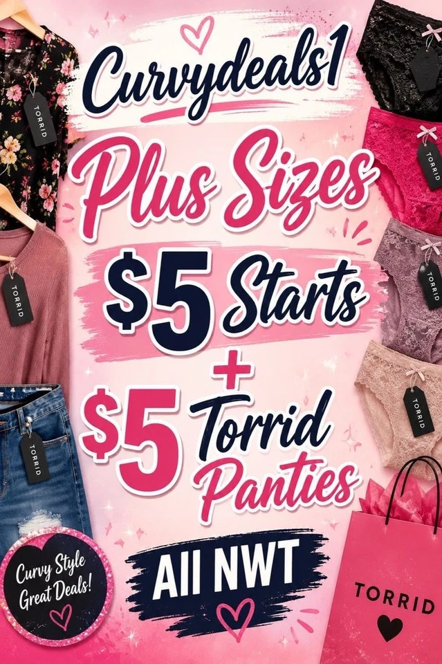 $5 Starts & $5 Torrid Panties All NWT $1 Starts & Penny Auctions Plus Size