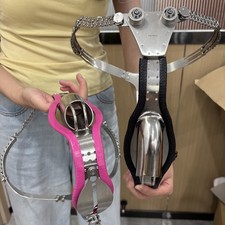 New Male Chastity Belt Bondage Cage Stainless Steel Chastity Device Men Pants