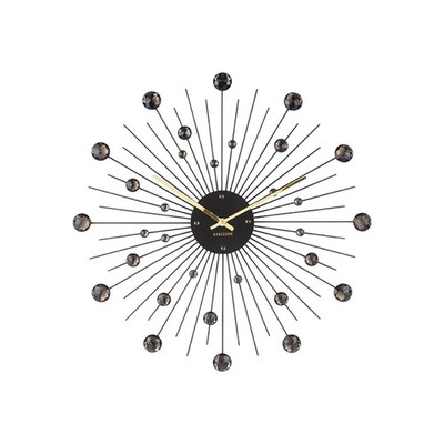 Sunburst Wanduhr Ø 50 cm Black